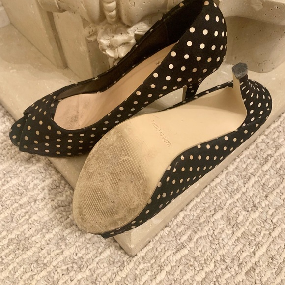 Polka Dot Peep Toe Heels - Picture 2 of 3